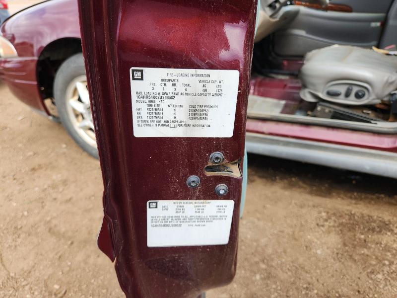 66635786 :رقم المزاد ، 1G4HR54K02U266532 vin ، 2002 Buick Lesabre مزاد بيع