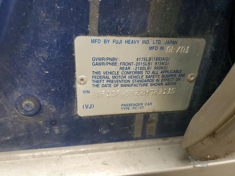 Продажа на аукционе авто 2002 Subaru Forester, vin: JF1SF65522H723115, номер лота: 65688496