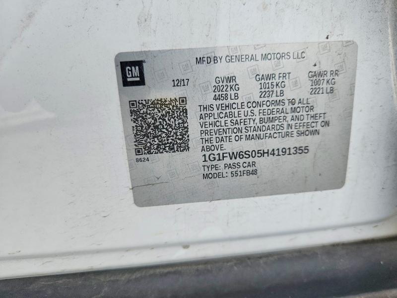 66341696 :رقم المزاد ، 1G1FW6S05H4191355 vin ، 2017 Chevrolet Bolt Ev مزاد بيع