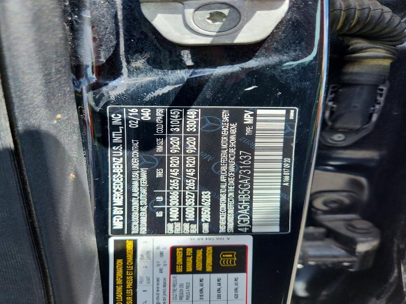 2016 Mercedes-benz Gle მანქანა იყიდება აუქციონზე, vin: 4JGDA5HB5GA731637, აუქციონის ნომერი: 67157226