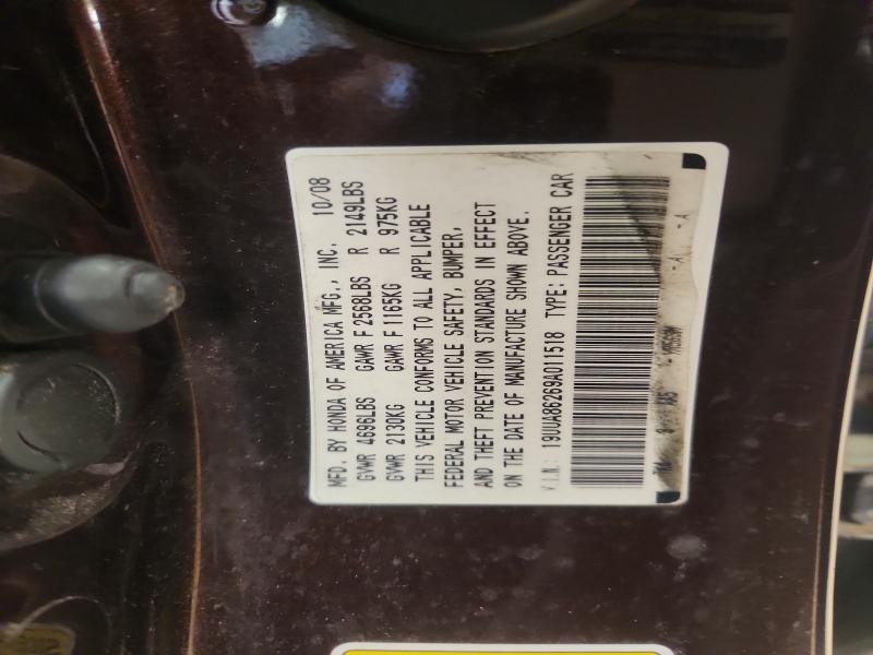 63480286 :رقم المزاد ، 19UUA86269A011518 vin ، 2009 Acura Tl مزاد بيع