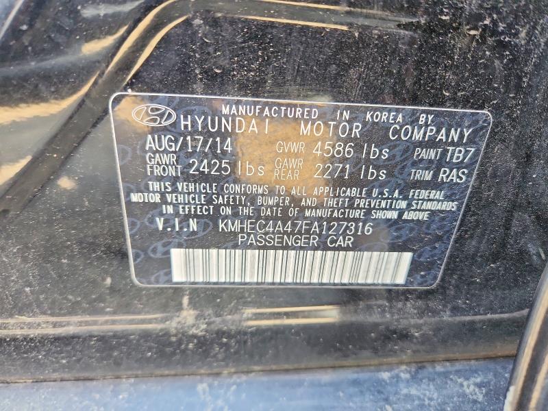Продаж на аукціоні авто 2015 Hyundai Sonata Hybrid, vin: KMHEC4A47FA127316, номер лоту: 66000656