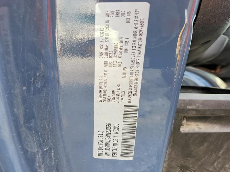 65920306 :رقم المزاد ، 3C6MRVJG5ME535586 vin ، 2021 Ram Promaster 3500 مزاد بيع