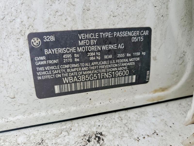 Продажа на аукционе авто 2015 Bmw 328, vin: WBA3B5G51FNS19600, номер лота: 63585556