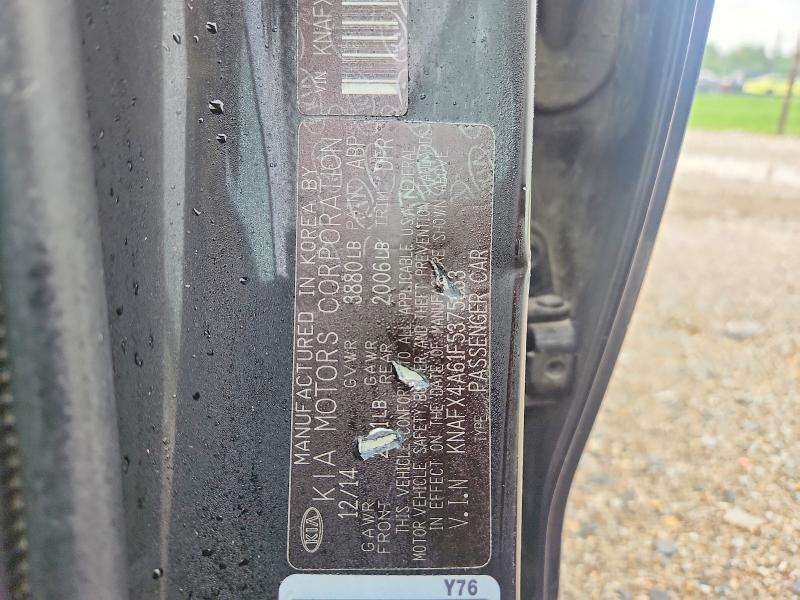 64715006 :رقم المزاد ، KNAFX4A61F5375663 vin ، 2015 Kia Forte مزاد بيع