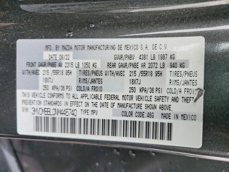 Aukcja sprzedaży 2022 Mazda Cx-30, vin: 3MVDMBBL0NM445740, numer aukcji: 64071356