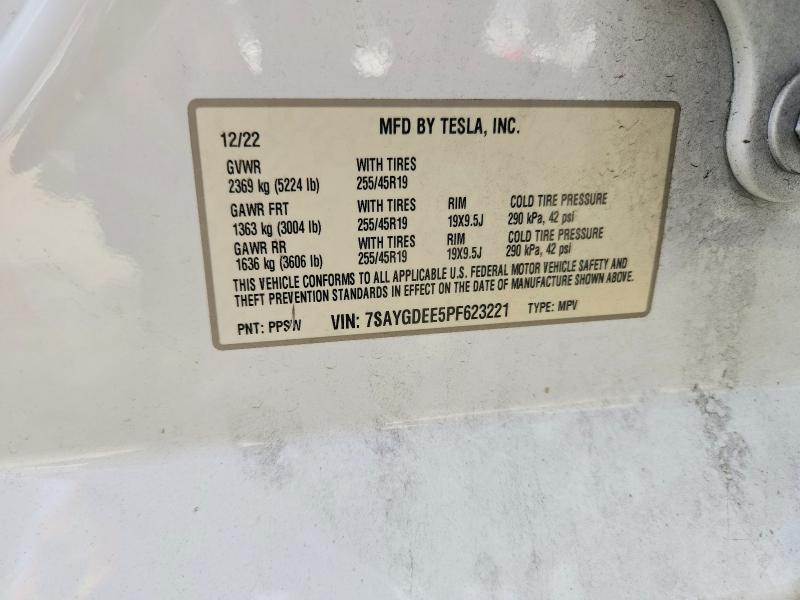 Продаж на аукціоні авто 2023 Tesla Model Y, vin: 7SAYGDEE5PF623221, номер лоту: 65544016
