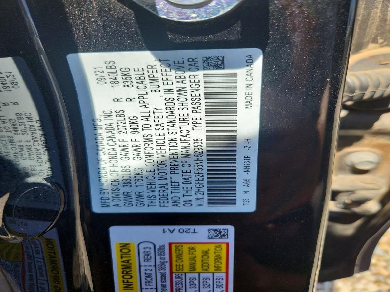 65953176 :رقم المزاد ، 2HGFE2F55NH529538 vin ، 2022 Honda Civic مزاد بيع