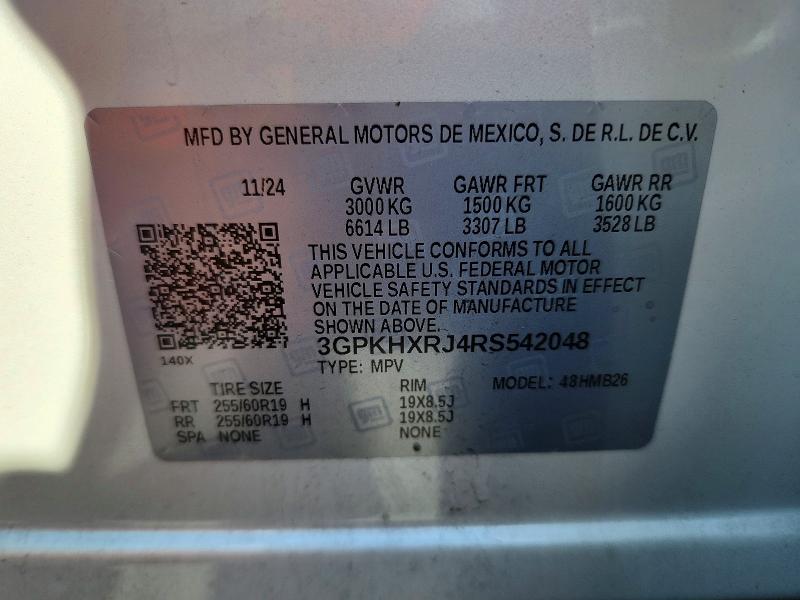 Продажа на аукционе авто 2024 Honda Prologue, vin: 3GPKHXRJ4RS542048, номер лота: 63516776