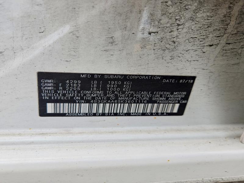 65017186 :رقم المزاد ، 4S3GKAA65K3601116 vin ، 2019 Subaru Impreza مزاد بيع