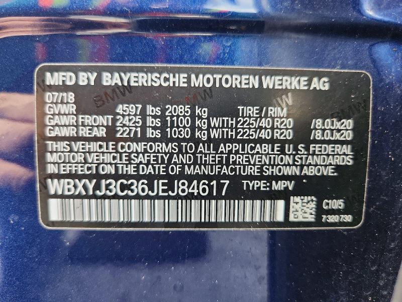 Продаж на аукціоні авто 2018 Bmw X2, vin: WBXYJ3C36JEJ84617, номер лоту: 64038786