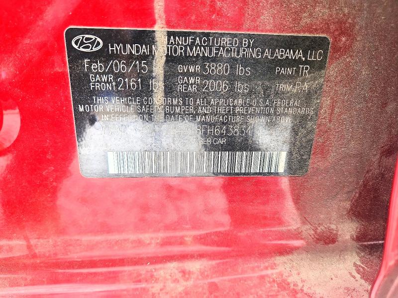 Продажа на аукционе авто 2015 Hyundai Elantra, vin: 5NPDH4AE8FH643834, номер лота: 63864946