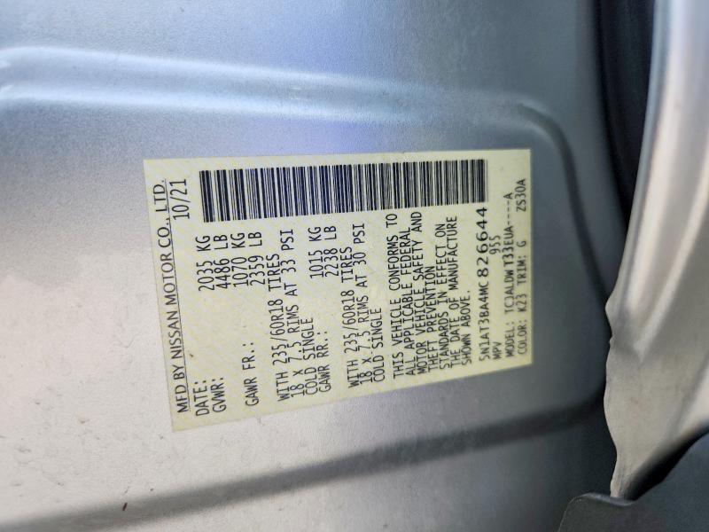 61451286 :رقم المزاد ، 5N1AT3BA4MC826644 vin ، 2021 Nissan Rogue مزاد بيع