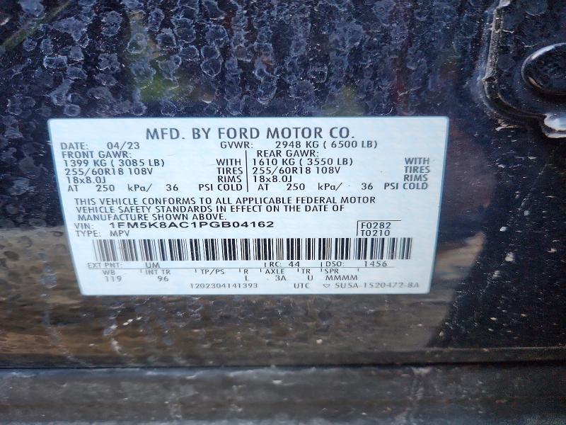 62916876 :رقم المزاد ، 1FM5K8AC1PGB04162 vin ، 2023 Ford Explorer مزاد بيع