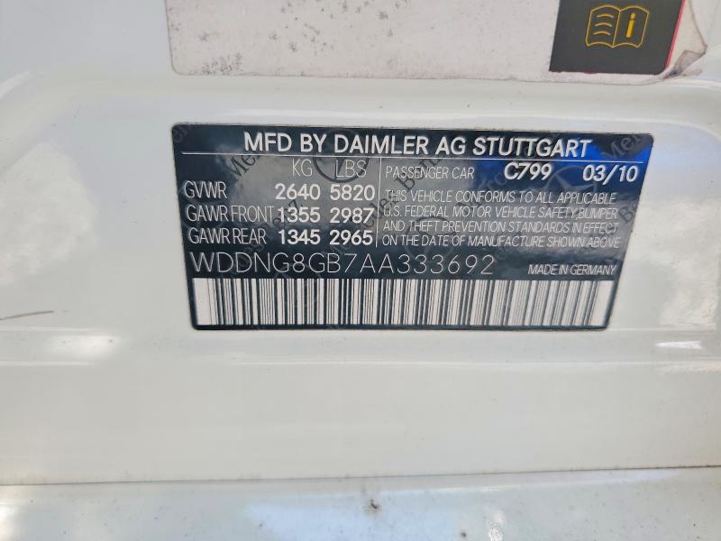 Продажа на аукционе авто 2010 Mercedes-benz S, vin: WDDNG8GB7AA333692, номер лота: 64424366