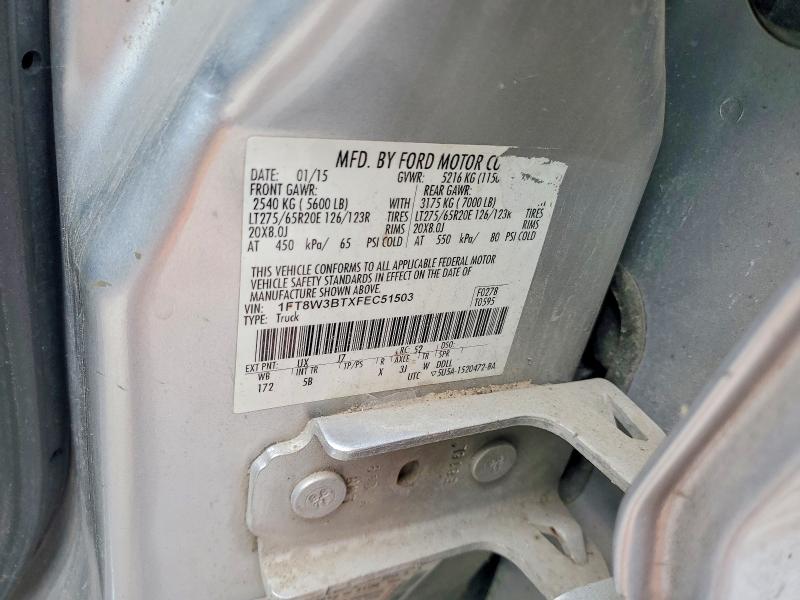 Продаж на аукціоні авто 2015 Ford F350, vin: 1FT8W3BTXFEC51503, номер лоту: 65548616