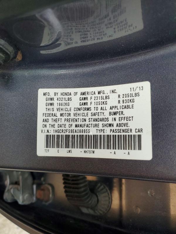 Продаж на аукціоні авто 2014 Honda Accord, vin: 1HGCR2F59EA088955, номер лоту: 64191456