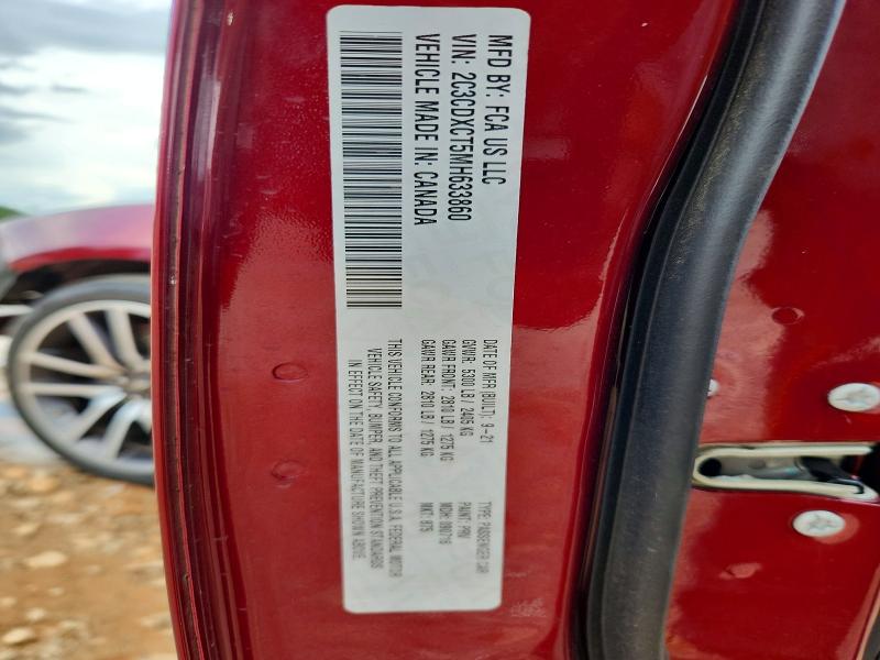 63684926 :رقم المزاد ، 2C3CDXCT5MH633860 vin ، 2021 Dodge Charger مزاد بيع