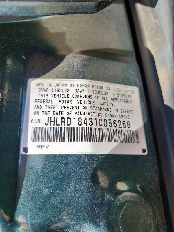 Aukcja sprzedaży 2001 Honda Cr-v, vin: JHLRD18431C056266, numer aukcji: 64113906