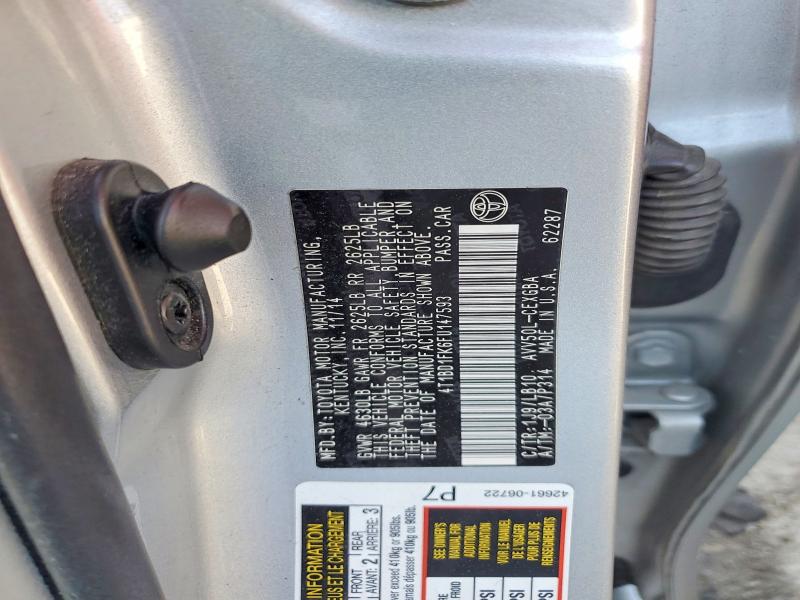 Aukcja sprzedaży 2015 Toyota Camry Hybrid, vin: 4T1BD1FK6FU147593, numer aukcji: 65125056