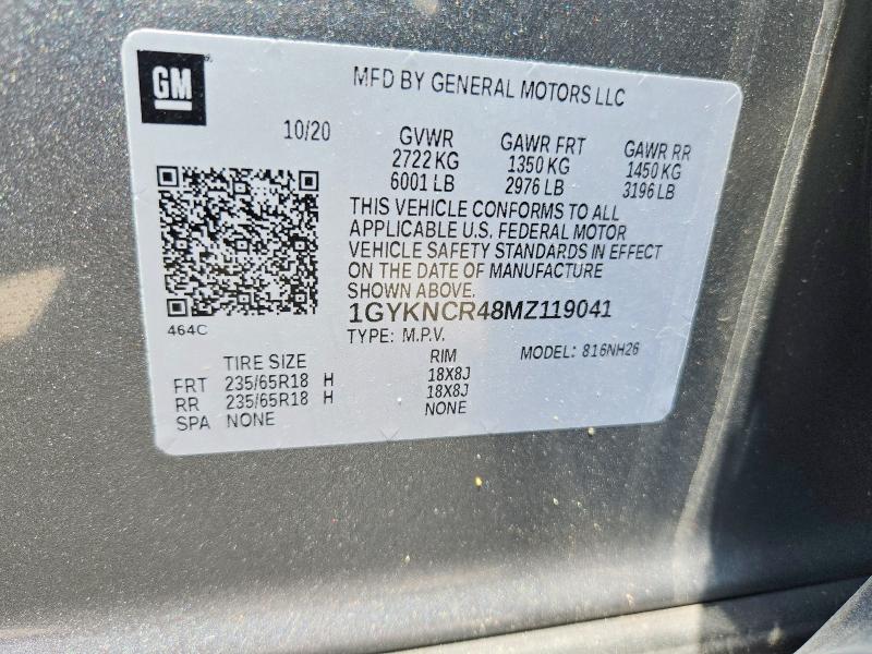 Aukcja sprzedaży 2021 Cadillac Xt5, vin: 1GYKNCR48MZ119041, numer aukcji: 65584156