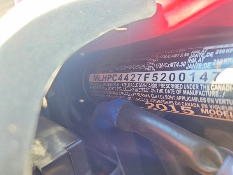 Продаж на аукціоні авто 2015 Honda Cbr500, vin: MLHPC4427F5200147, номер лоту: 64379806