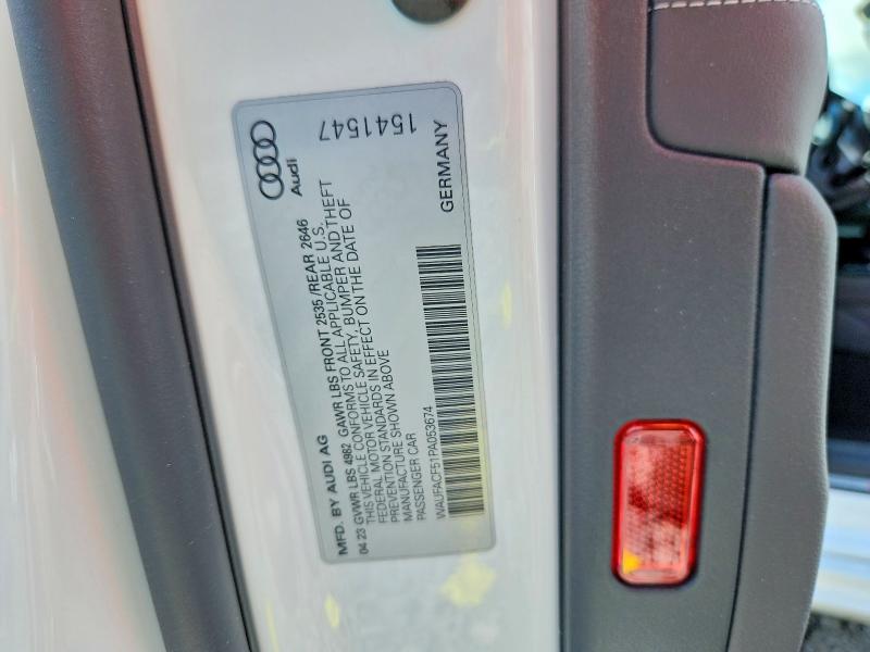 64654556 :رقم المزاد ، WAUFACF51PA053674 vin ، 2023 Audi A5 مزاد بيع
