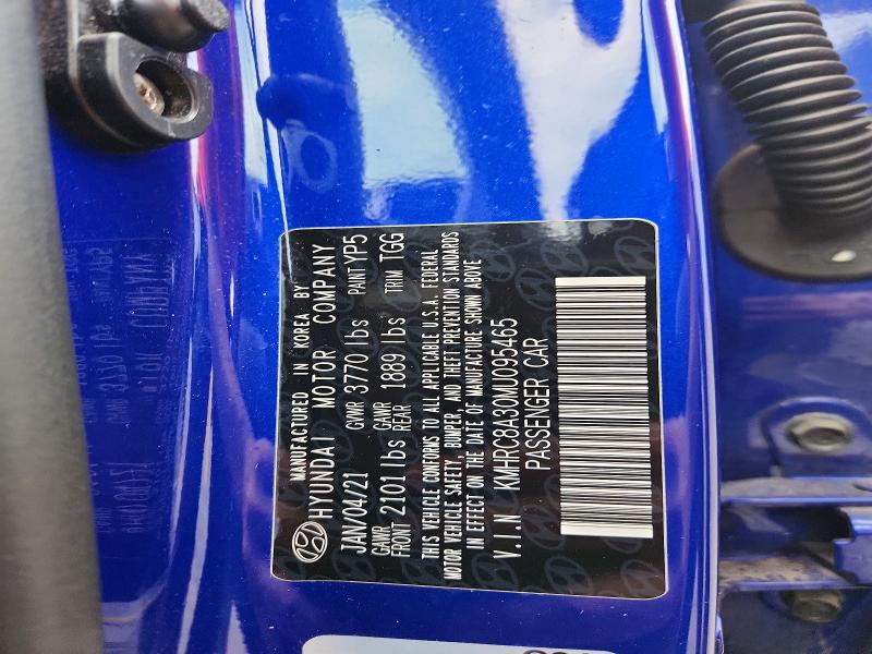 Aukcja sprzedaży 2021 Hyundai Venue, vin: KMHRC8A30MU095465, numer aukcji: 65601706