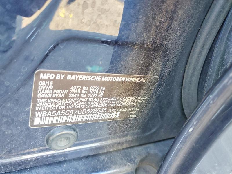65365126 :رقم المزاد ، WBA5A5C57GD528545 vin ، 2016 Bmw 528 مزاد بيع