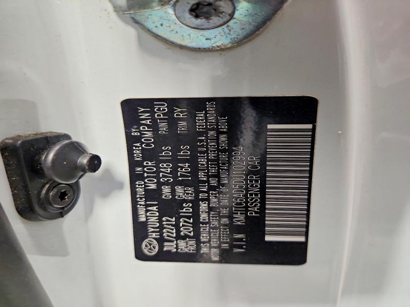 2013 Hyundai Veloster მანქანა იყიდება აუქციონზე, vin: KMHTC6AD5DU102994, აუქციონის ნომერი: 65582536