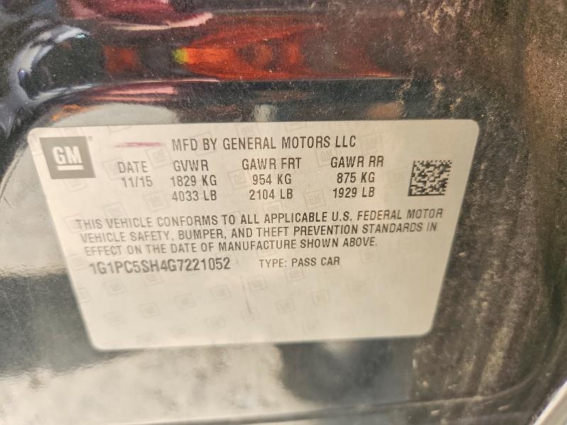 Продажа на аукционе авто 2016 Chevrolet Cruze Limited, vin: 1G1PC5SH4G7221052, номер лота: 63425746