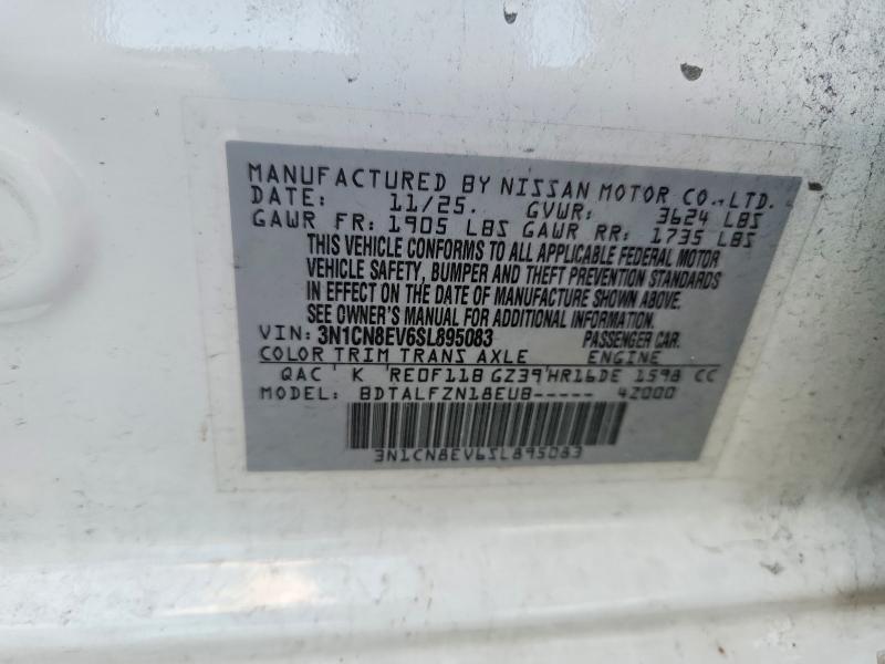 Aukcja sprzedaży 2025 Nissan Versa, vin: 3N1CN8EV6SL895083, numer aukcji: 65907886