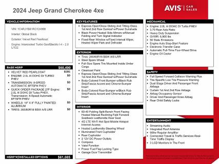 Aukcja sprzedaży 2024 Jeep Grand Cherokee, vin: 1C4RJYB61RC124990, numer aukcji: 69797516