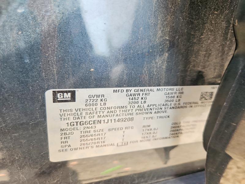 Продажа на аукционе авто 2018 Gmc Canyon, vin: 1GTG6CEN1J1149208, номер лота: 63762236