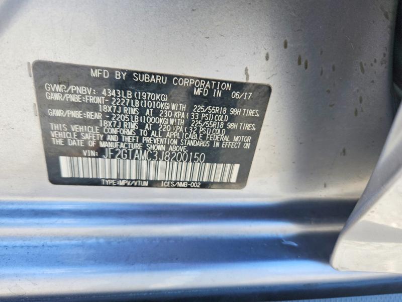 Aukcja sprzedaży 2018 Subaru Crosstrek, vin: JF2GTAMC3J8200150, numer aukcji: 65215796