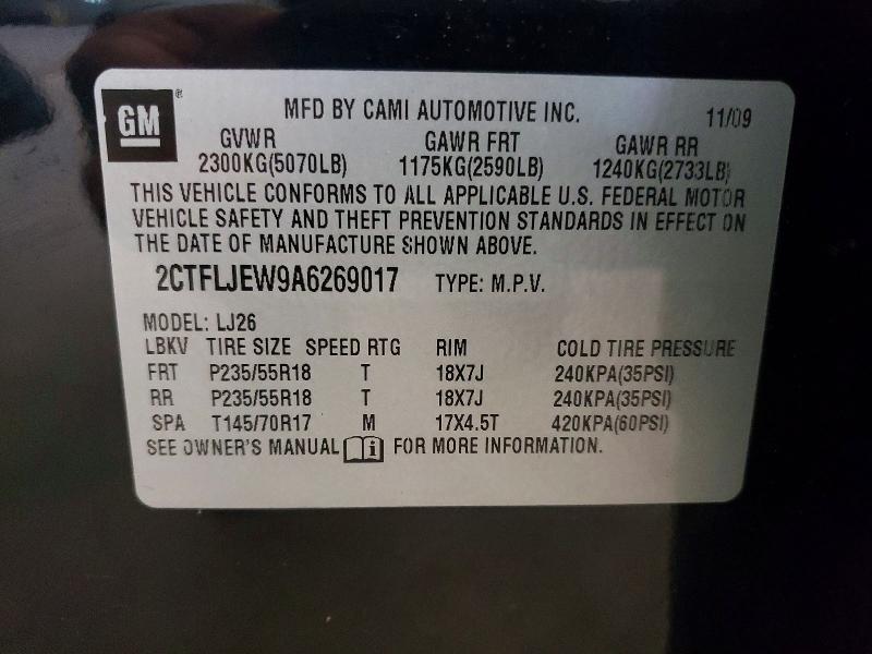 Aukcja sprzedaży 2010 Gmc Terrain, vin: 2CTFLJEW9A6269017, numer aukcji: 64283396