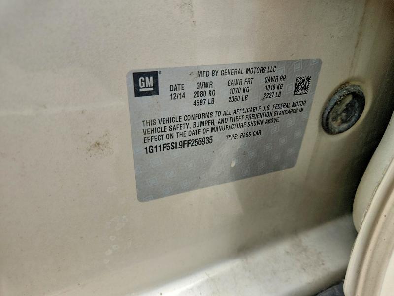 Продаж на аукціоні авто 2015 Chevrolet Malibu, vin: 1G11F5SL9FF256935, номер лоту: 67164666