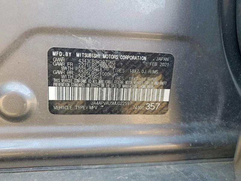 Продажа на аукционе авто 2021 Mitsubishi Outlander Sport, vin: JA4APVAU5MU022597, номер лота: 63925316
