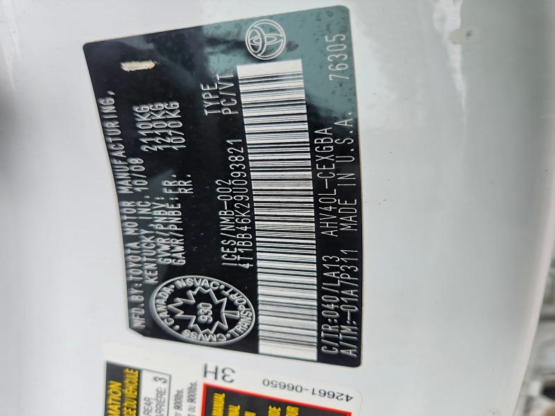 66408326 :رقم المزاد ، 4T1BB46K29U093821 vin ، 2009 Toyota Camry مزاد بيع