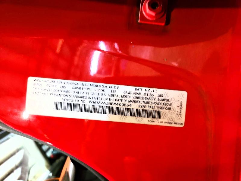 Aukcja sprzedaży 2011 Volkswagen Jetta, vin: 3VWDZ7AJ8BM400554, numer aukcji: 64276016