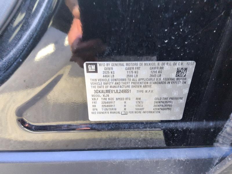 Aukcja sprzedaży 2018 Gmc Terrain, vin: 3GKALMEV1JL249651, numer aukcji: 65143976