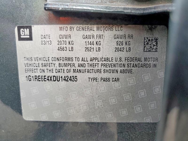 Aukcja sprzedaży 2013 Chevrolet Volt, vin: 1G1RE6E4XDU142435, numer aukcji: 64725416