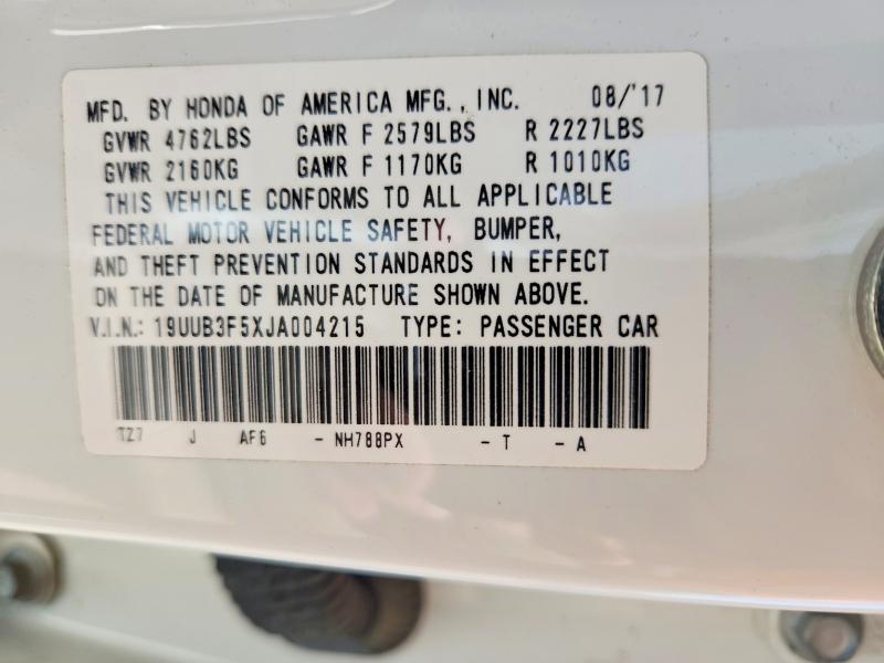 Продаж на аукціоні авто 2018 Acura Tlx, vin: 19UUB3F5XJA004215, номер лоту: 65583766