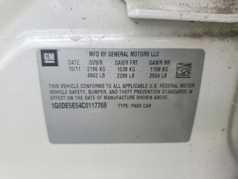 Aukcja sprzedaży 2012 Cadillac Cts, vin: 1G6DE5E54C0117768, numer aukcji: 63611406