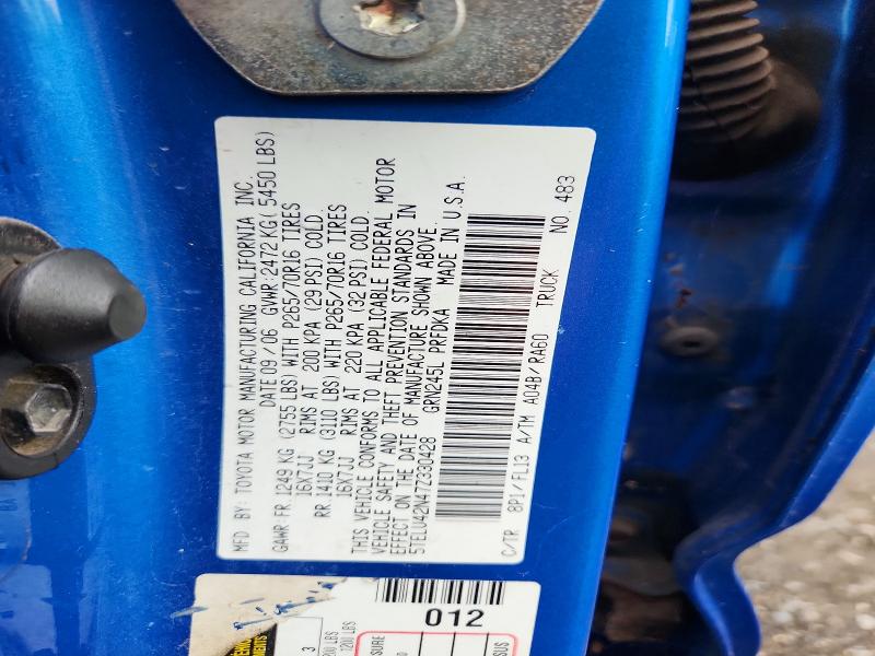Продажа на аукционе авто 2007 Toyota Tacoma, vin: 5TELU42N47Z330428, номер лота: 64195156