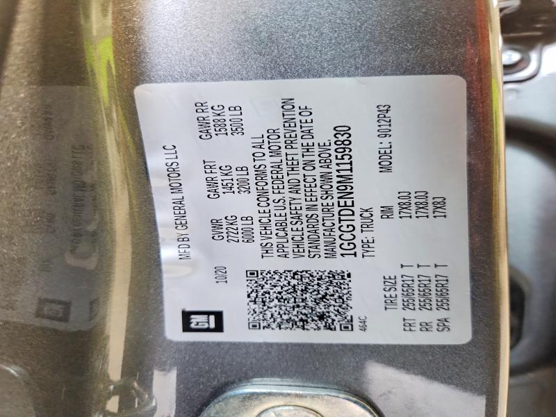 2021 Chevrolet Colorado მანქანა იყიდება აუქციონზე, vin: 1GCGTDEN9M1159830, აუქციონის ნომერი: 64211036