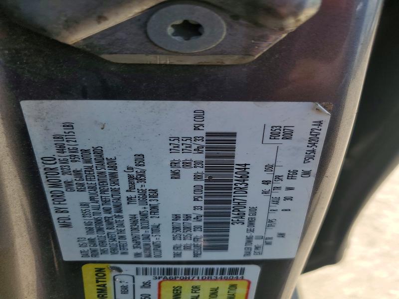 Продажа на аукционе авто 2013 Ford Fusion, vin: 3FA6P0H71DR346044, номер лота: 63730556