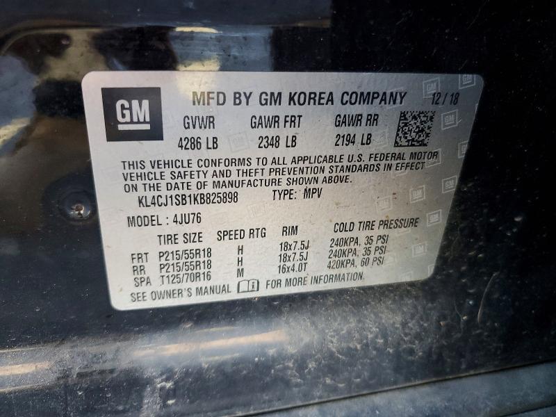 Aukcja sprzedaży 2019 Buick Encore, vin: KL4CJ1SB1KB825898, numer aukcji: 66084636