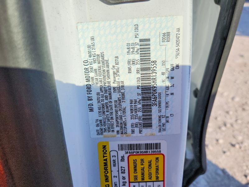 Aukcja sprzedaży 2017 Ford Fusion, vin: 3FA6P0K95HR139558, numer aukcji: 66304346