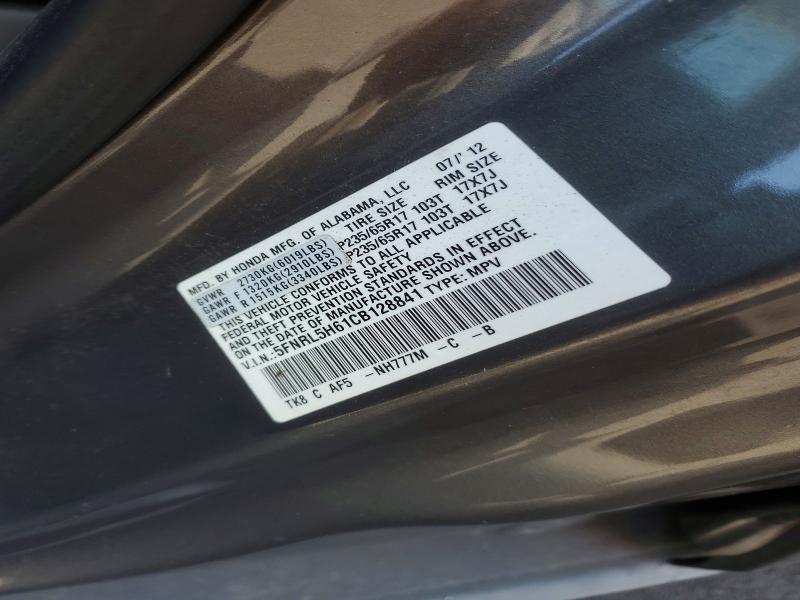 Aukcja sprzedaży 2012 Honda Odyssey, vin: 5FNRL5H61CB128841, numer aukcji: 59407306